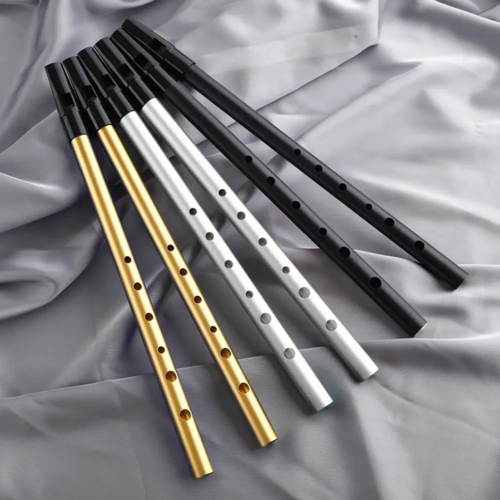 6 Hole Metal Flute C/D Key Irish Whistle Ireland Tin Penny Whistle Flute Instrument for Christmas Gifts for Beginner Accessories