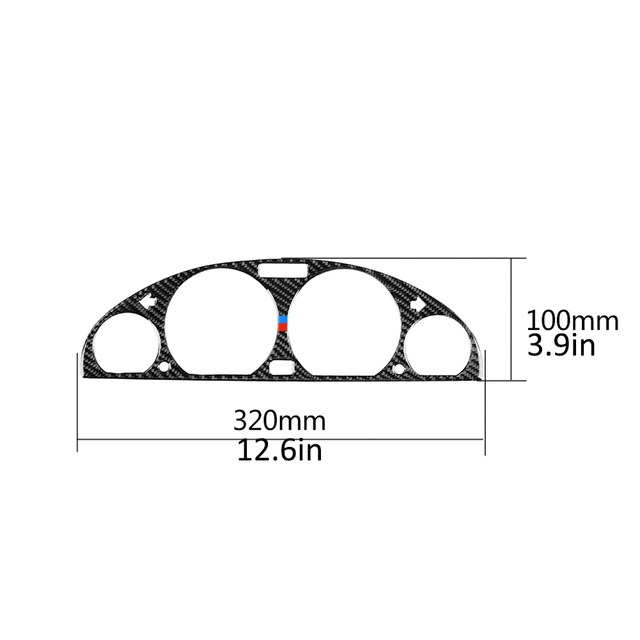Fiber Car Instrument Panel Decorative Frame Dashboard Cover Stickers Trim For BMW E46 M3 1998-2005 Interior Accessories