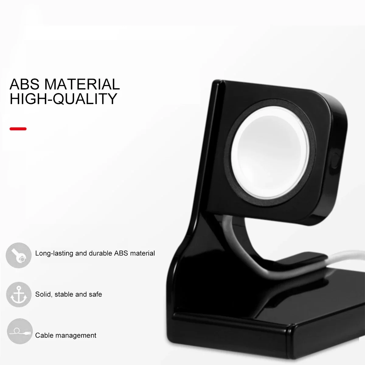 Silicone Charger Stand for Apple Watch Ultra 2 Series 9 8 7 6 5 4 3 2 SE Bracket For IWatch Night Dock Charging Desktop Holder