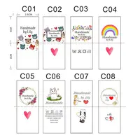 30X60mm étiquettes en coton personnalisées vêtements étiquette de marque privée à la main personnaliser étiquettes coton couleur impression Logo étiquettes de marque 4