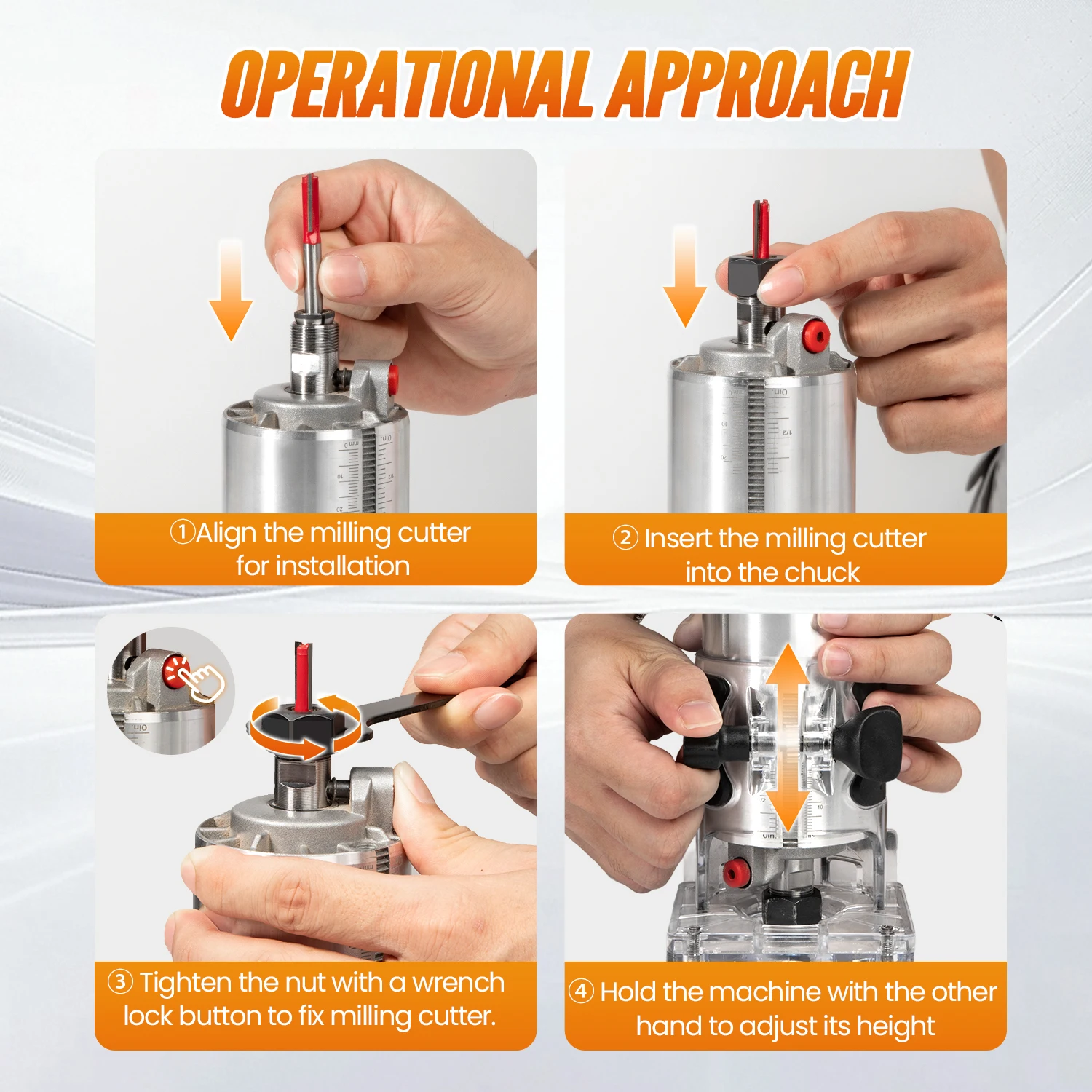 마키타 18V 배터리용 2 in 1 6단 브러시리스 전기 핸드 트리머 무선 목공 라우터 목공 조각 밀링 커터