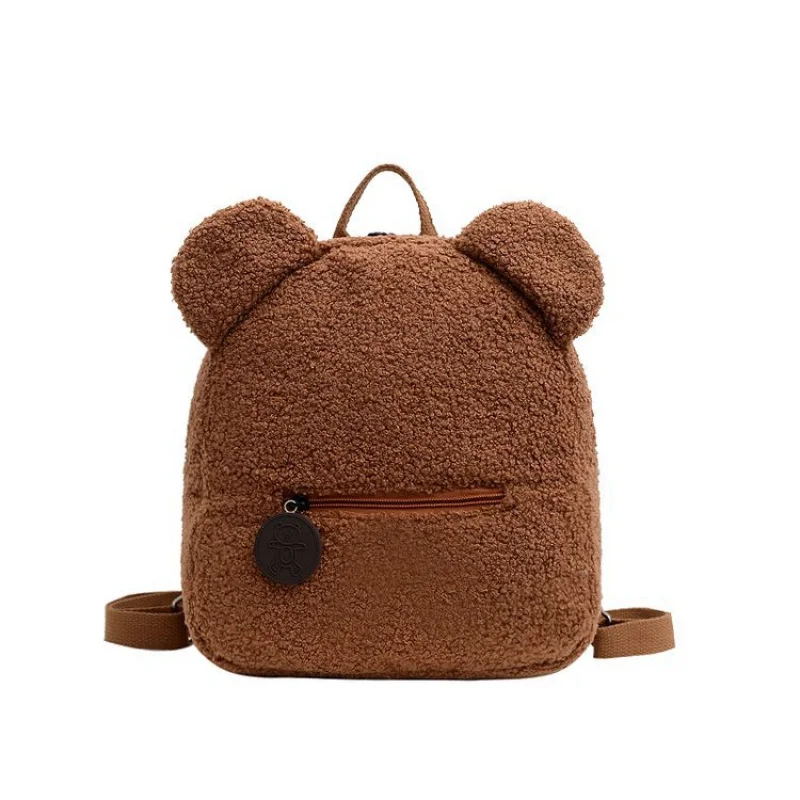 New Arrival Plush Bear Children's Bag Popular Cartoon Trendy Kids Double Strap Backpack