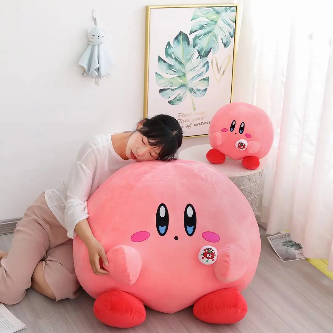 Big Size Kirby Peluche Plush Toy Kawaii Anime Kirby Stuffed Doll Sofa Room  Decor Bay Window Cushion Bedside Pillow Birthday Gift