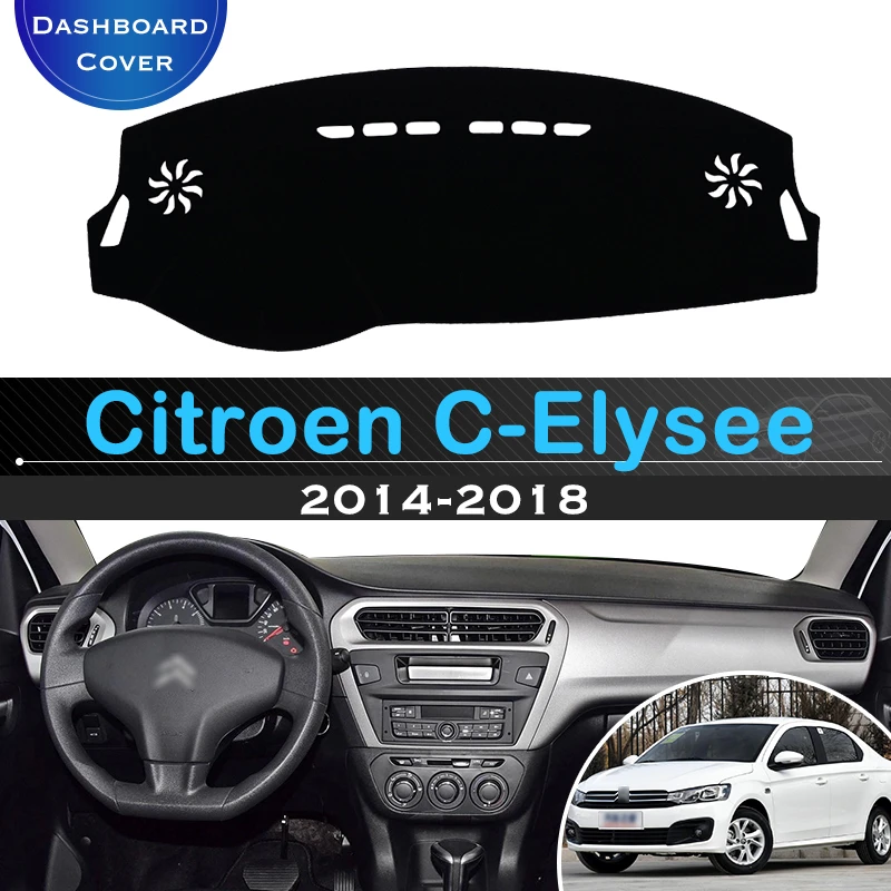 umbrella car shade For Citroen C-Elysee 2014-2018 C Elysee Protective Pad Car Dashboard Avoid Light Pad Instrument Platform Desk Cover Mat Carpets reflective cover