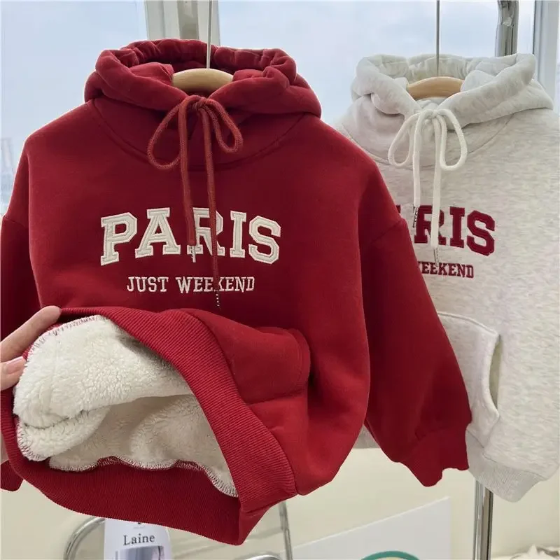 Boys Soft 100% Cotton Medium-Weight Long Sleeve Hooded Tee With Cuffs | Elf