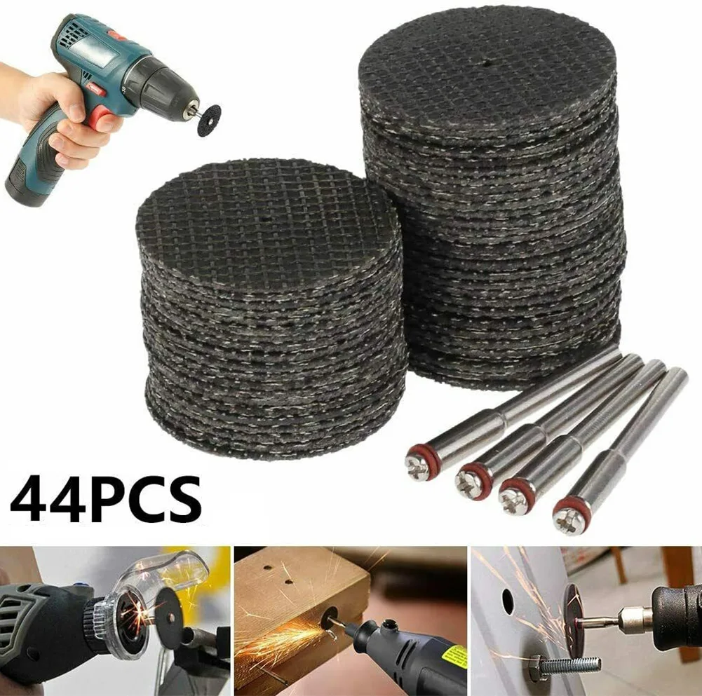 

40pcs 32mm Fiberglass Reinforced Resin Cutting Discs Dry/wet Cut-off Wheels With Mandrel Dremel Abrasive Rotary Tool Accessories