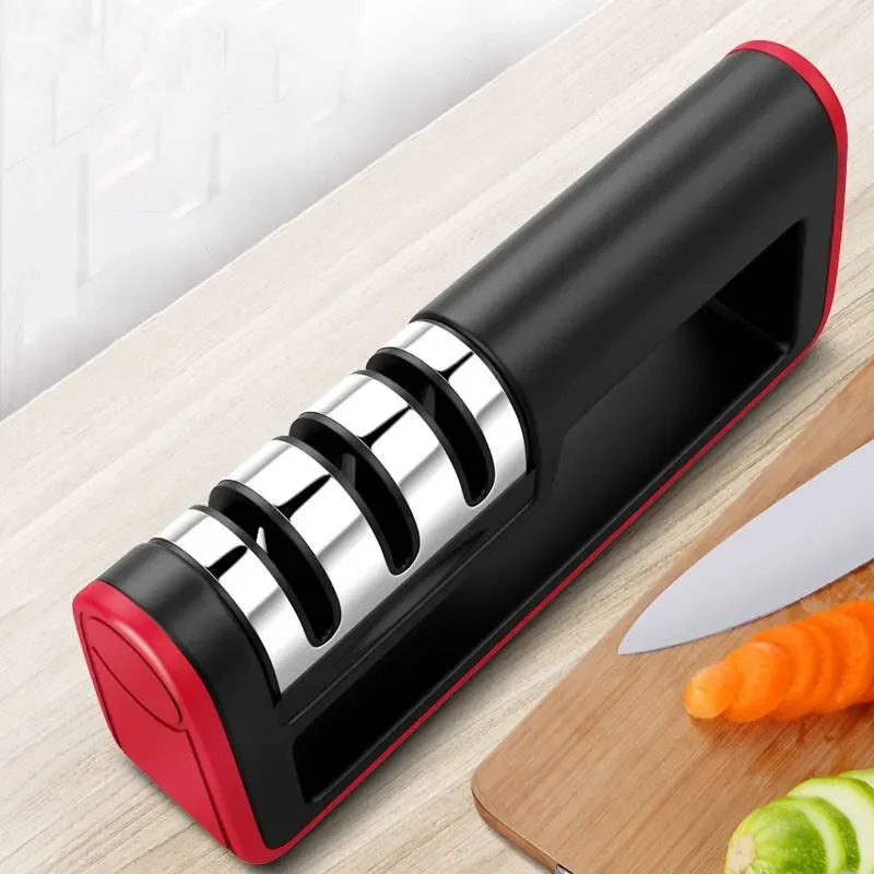 주방용 3단 칼갈이 가정용 다기능 칼갈이 그라인더 휴대용 3용도 연마석