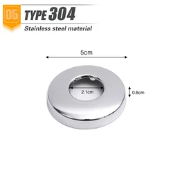Chrome Finish Stainless Steel Decorative Faucet Cover - Self - Adhesive Bathroom Wall Accessory (Style H)