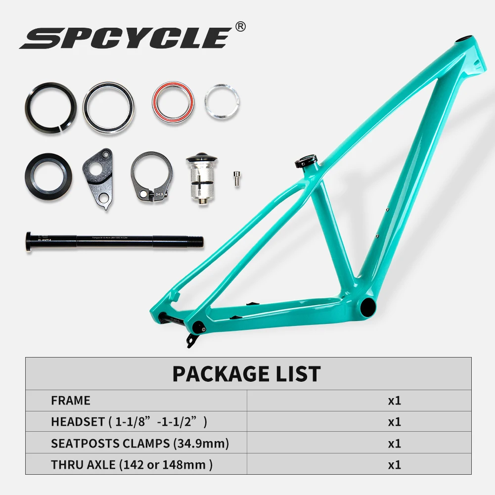 Bicycle Frame Bicycle Parts Spcycle 27.5er Carbon MTB Frame EPS Technology 148x12mm 13.5/15/17inch Hardtail Kids MTB
