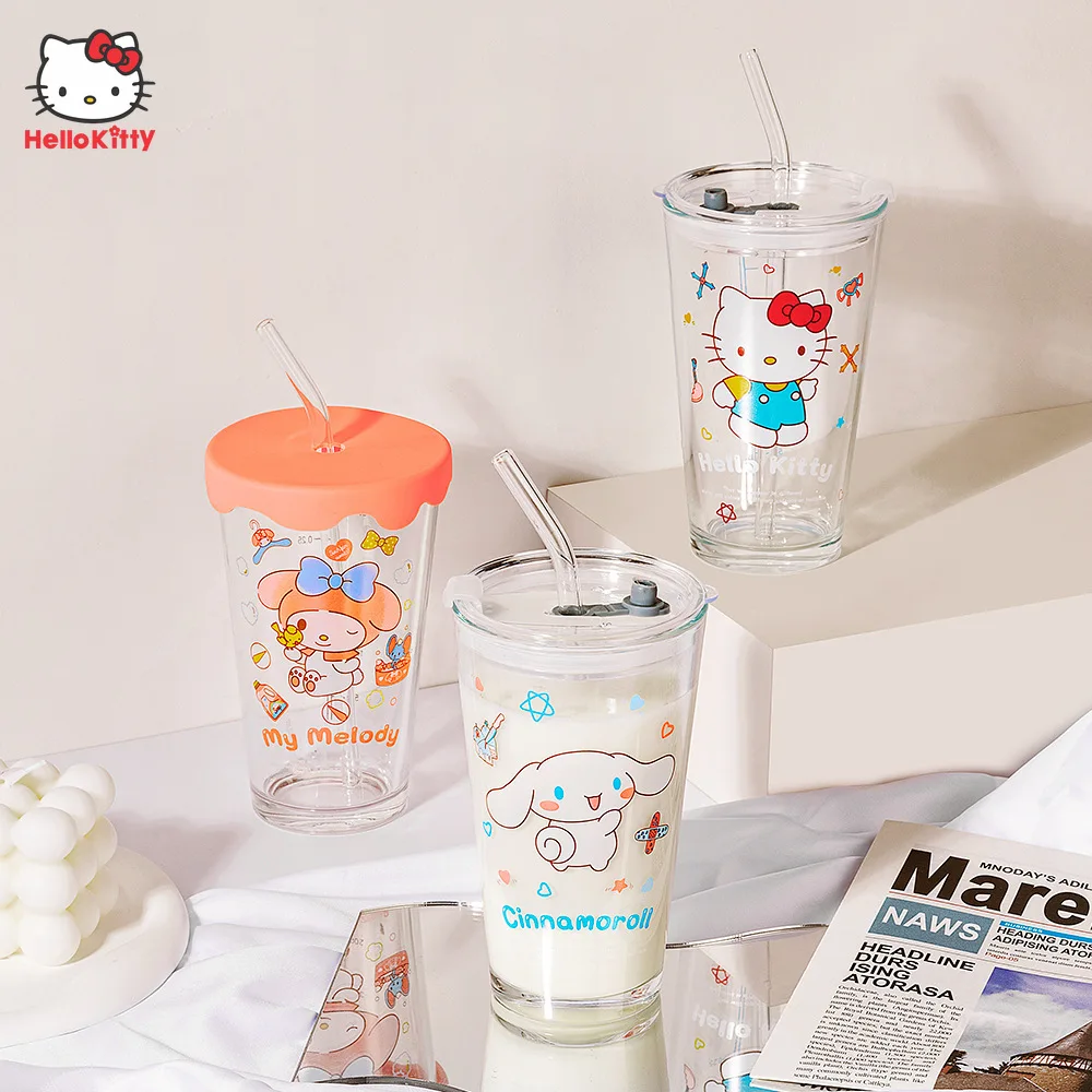 Kawaii Sanrio Water Cup with Straw - Kuru Store