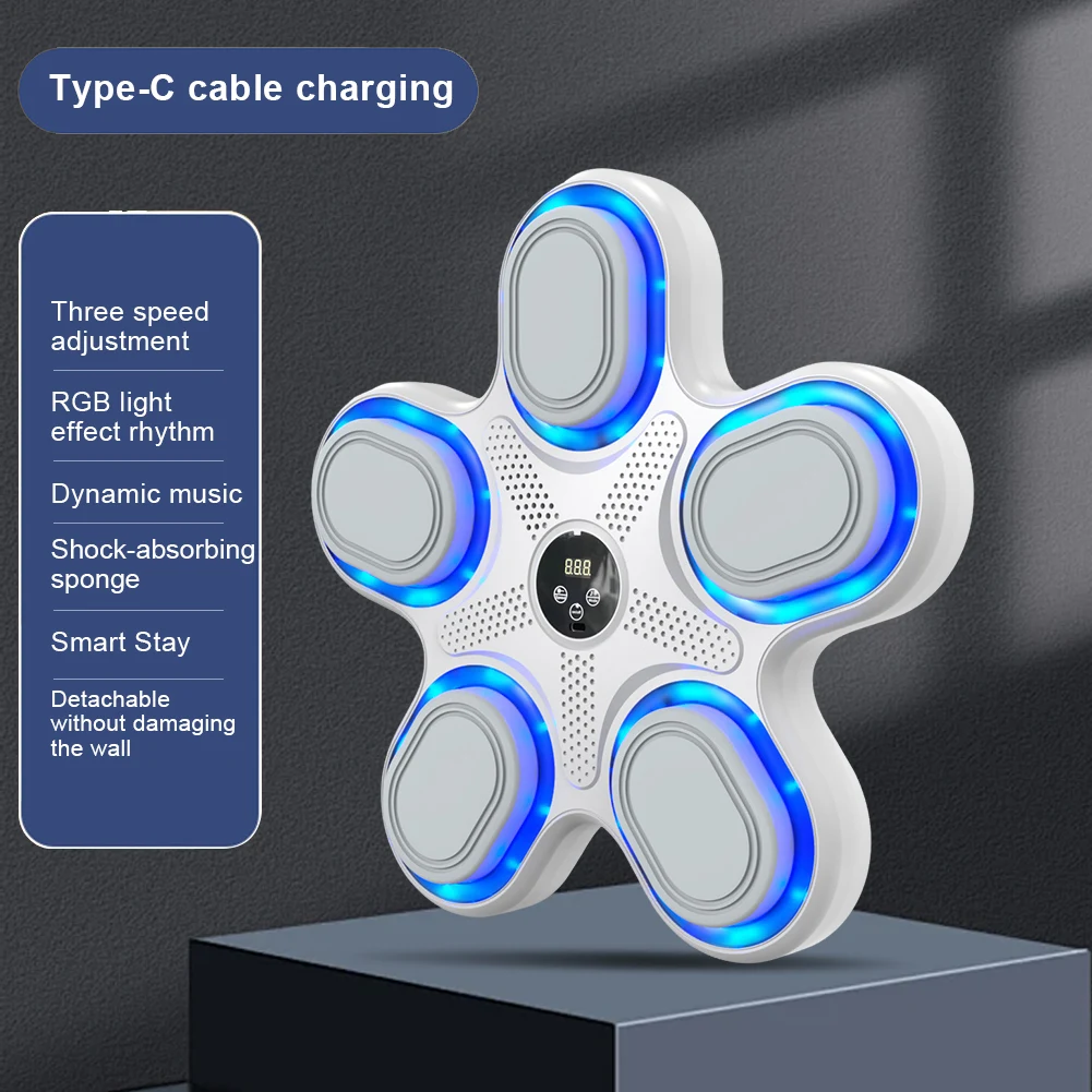 Bluetooth Music Boxing Trainer for Adults and Kids - Rhythm and Decompression Wall Unit