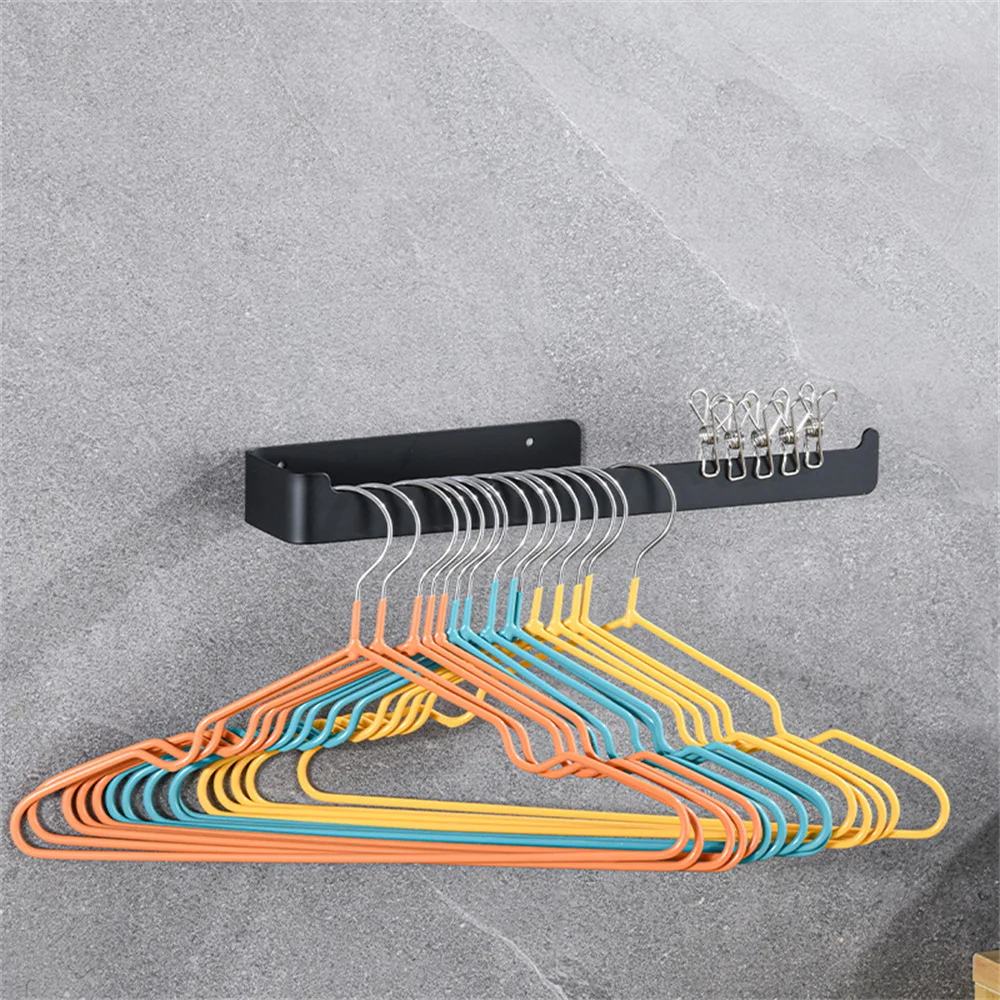 Stainless Steel Hats Storage Rack No Drilling Adhesive Hooks Wall Door Closet Bathroom Paper Towel Hanger Home Organizer Holder