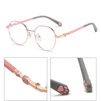 Round Anti-blue Light Kids Glasses Children Computer Eye Protection Eyeglasses Ultra Light Frame Blue Light Blocking Eyewear