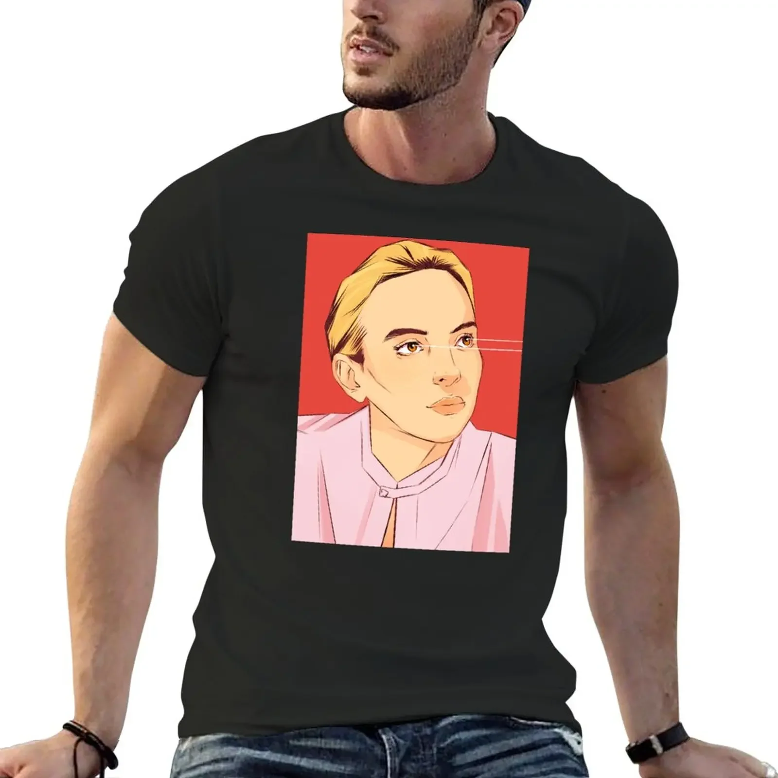 

V in pink T-Shirt vintage plus sizes t shirt men