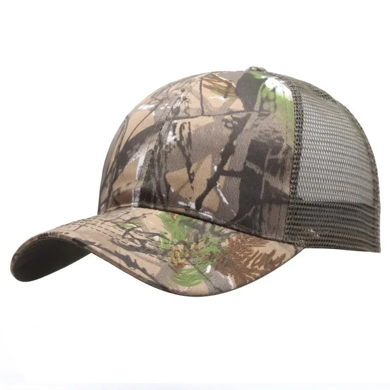 Outdoor Sports Tactical Camouflage Baseball Cap Jungle Hunting Hat Men Summer Sun Protection Breathable Mesh Peaked Cap baseball cap,camouflage hat