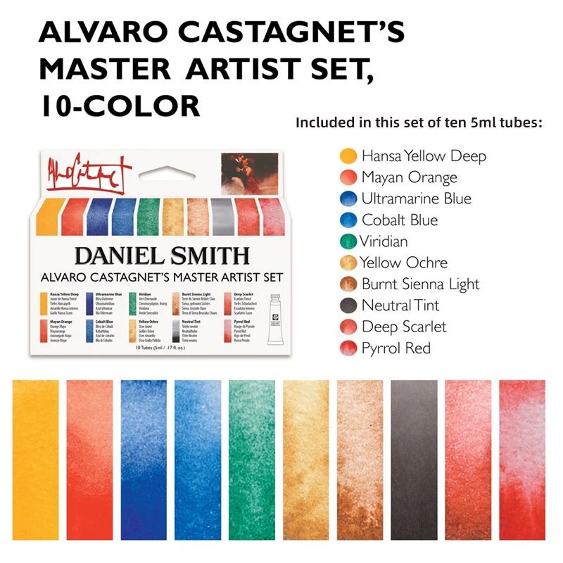 Watercolor Paint Set 5ML American Daniel Smith Watercolor Paint Alvaro Jansen Chows Master Artist Set PrimaTek Essentials Water Color Tube Sets