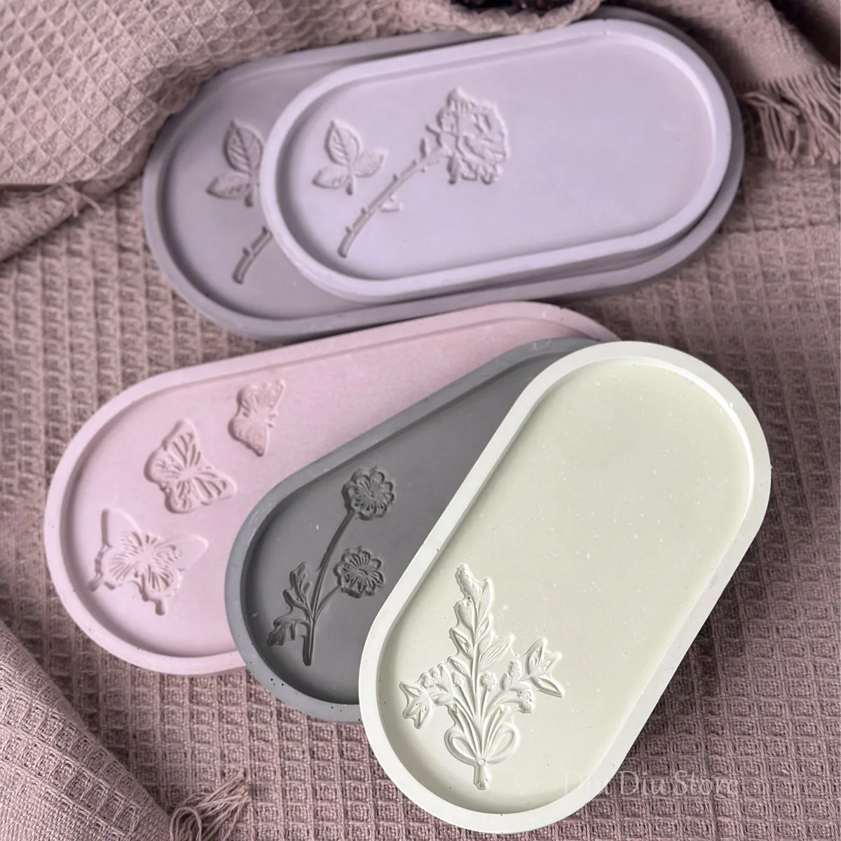Silicone Mold DIY Silicone Tray Mold Coaster Epoxy Resin Polygon Oval Desktop Storage Cup Mat