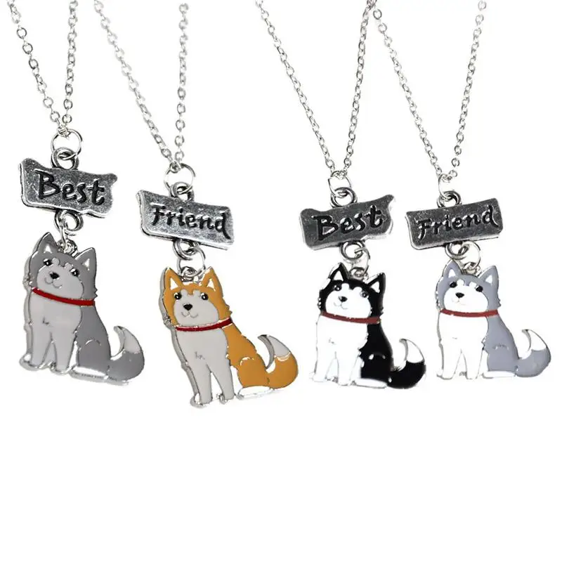 

Dog Pendant Necklace For Women 2pcs Cartoon Pet Dog Tag Necklace Unique Pendant For Daily Wear Traveling Dating Suitable For Pet