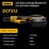 DEWALT DCF512 1/2 inch Variable Speed Brushless Power Wrench LED light Cordless Ratchet Wrench 20V Battery Electric Tools 6