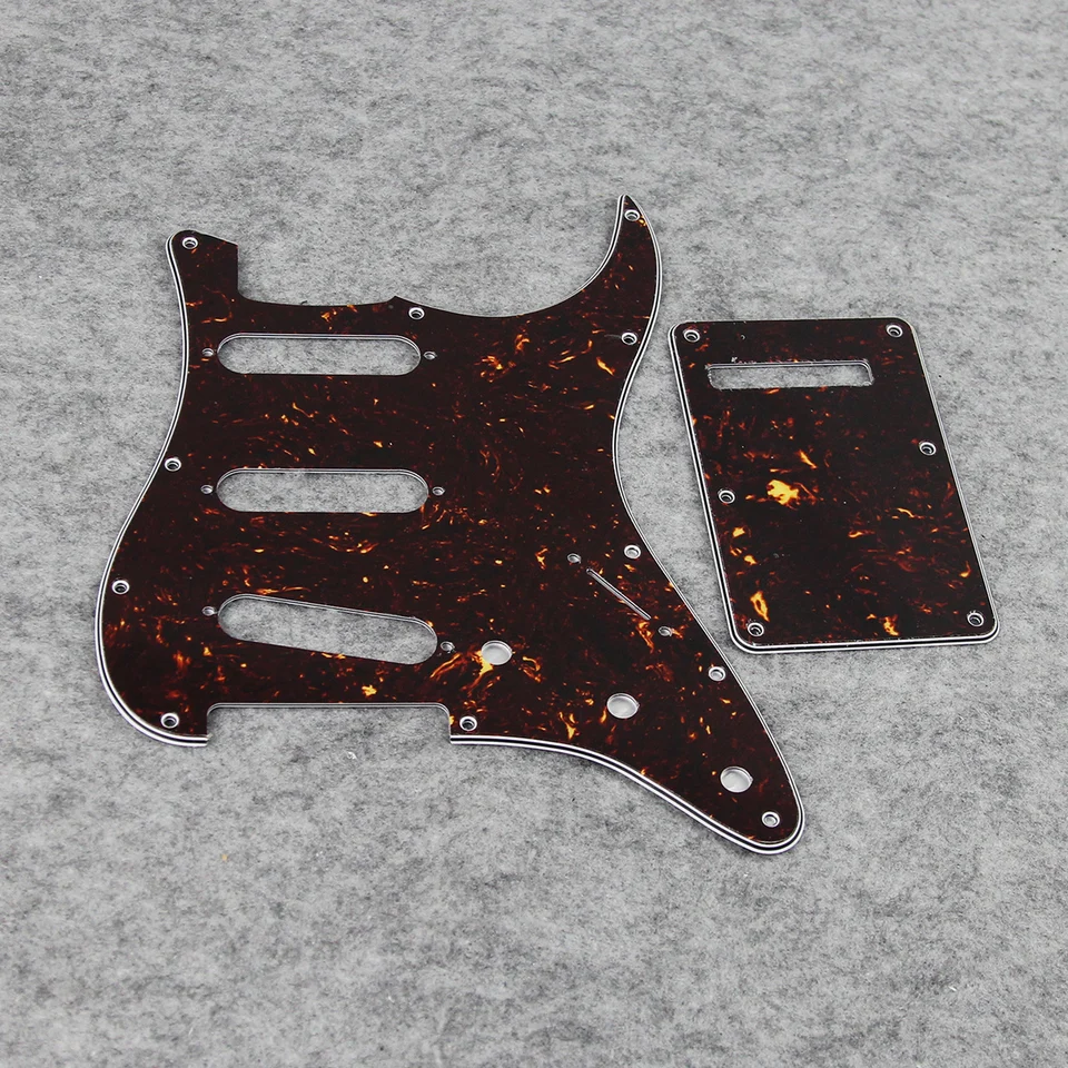 11-Hole SSS Pickguard Set For American Standard Stratocaster Guitars - Includes Back Plates