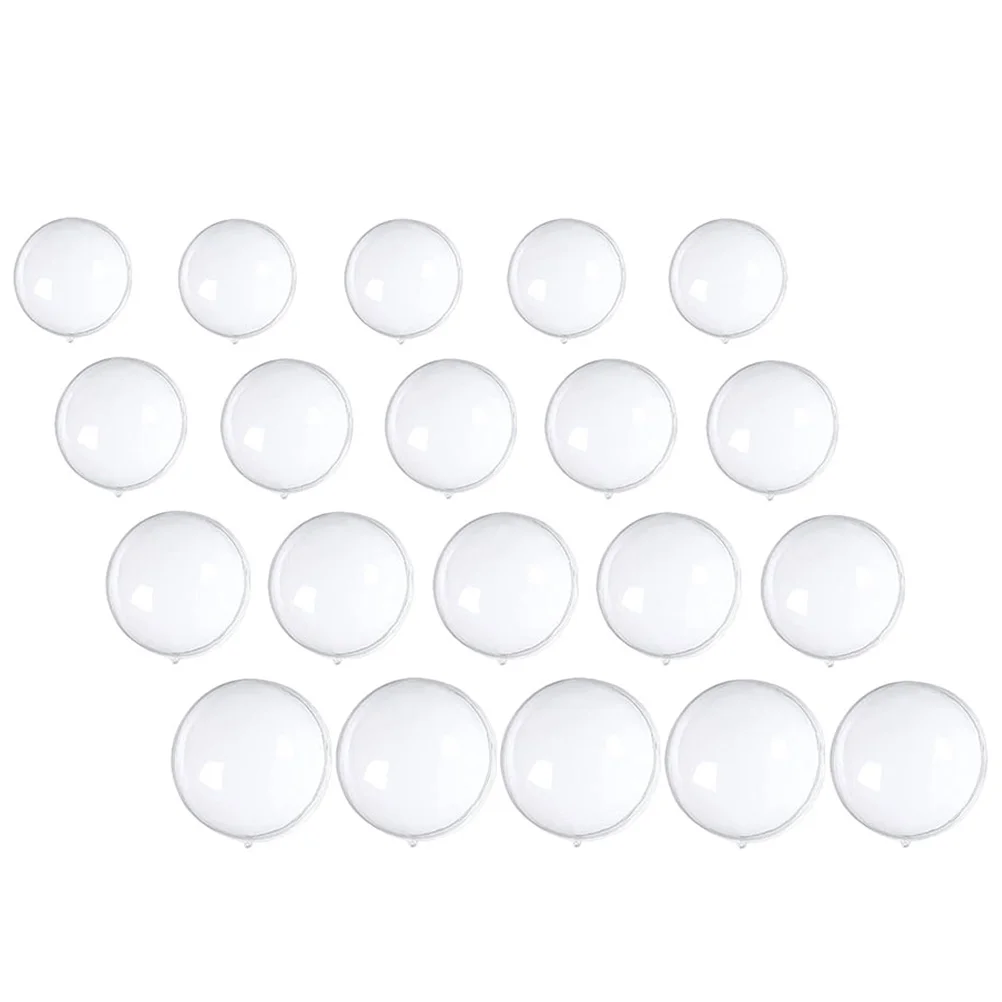 40 Pcs Plastic Transparent Ball Clear Fillable Christmas nament Hanging Decorative Balls Home Decor Wind Chimes Hanging 3