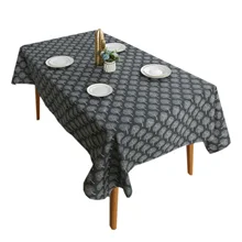 

Cotton Tablecloths, Waterproof Table Covers Dandelion Dark Gray Dining Table Coffee Table Deco