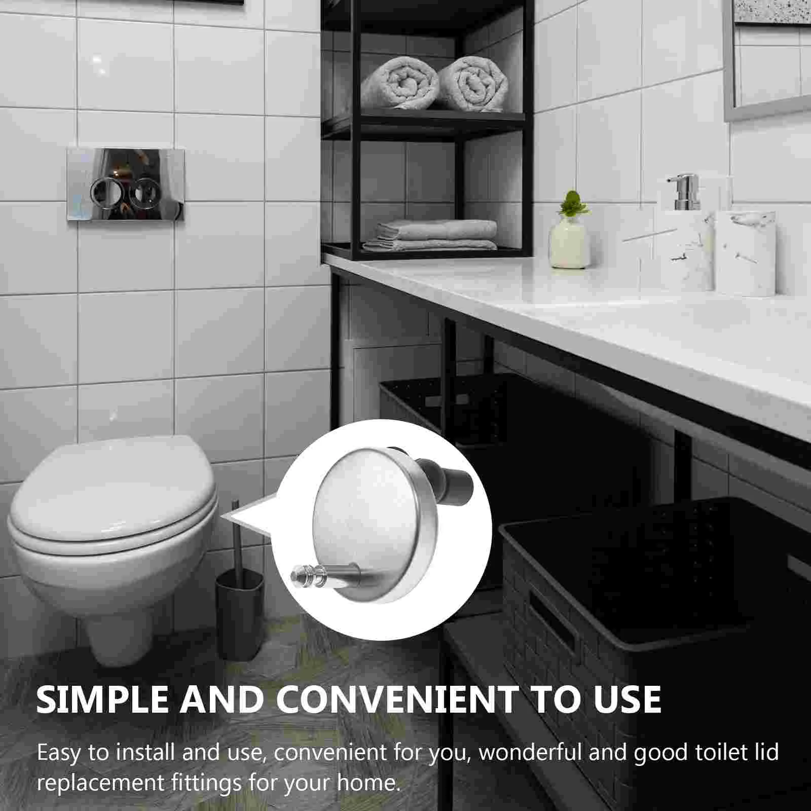 Stainless Steel Toilet Seat Screw Fixed Replacement Hinge Lid Bolts Toilet Lid Bolts Screws Seat Hinge Screws