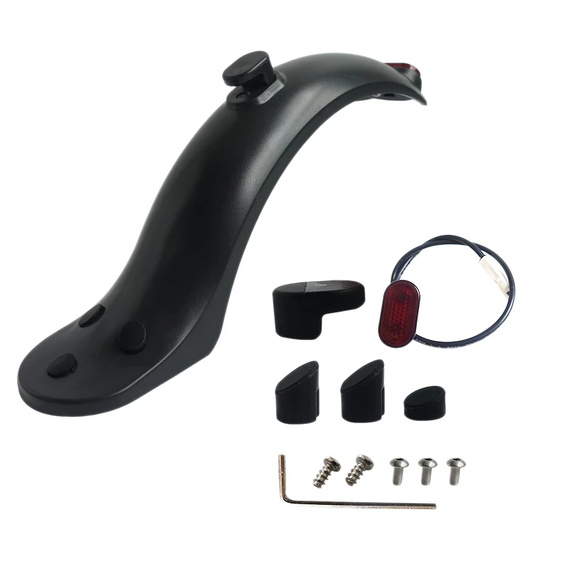 

Scooter Rear Mudguard Taillight Fender Set for Xiaomi M365/1S/PRO Electric Scooter Accessories(Black)