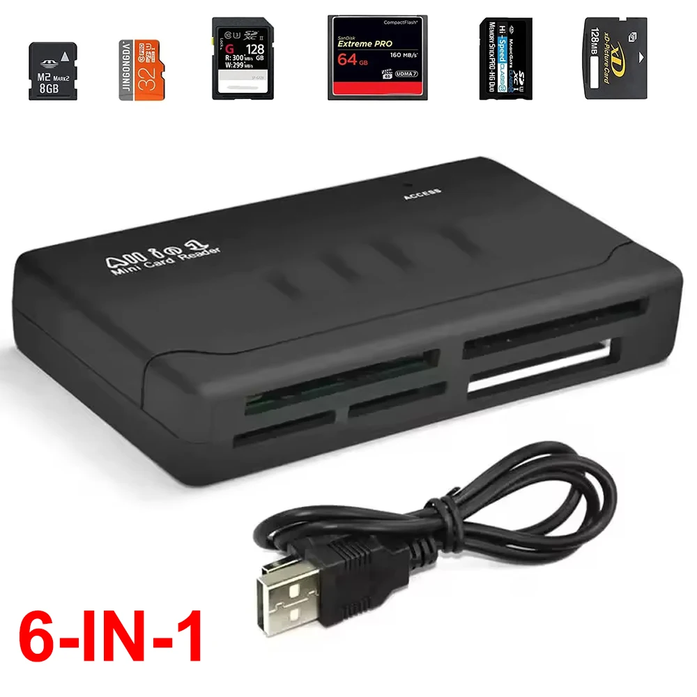 All In One Memory Card Reader Mini Memory Cardreader USB 2.0 480Mbps ...