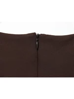 TFMLN  Elegant Women Short Sleeve Mini Dress Slim Fit High Waist Short Sleeve Solid Dresses Simple Bodycon Commuter Dress - Image 6