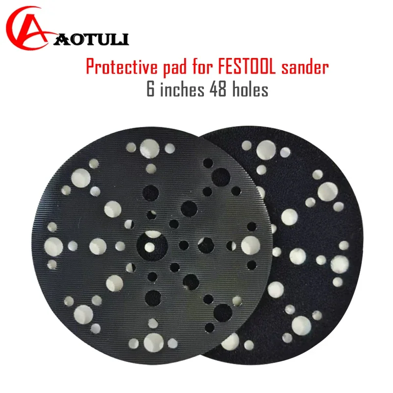 

Dry Grinding Machine Protection Pad Suitable For FESTOOL 6 Inches 48 Holes Sandpaper Machine Tray Pad Round Hole 150mm
