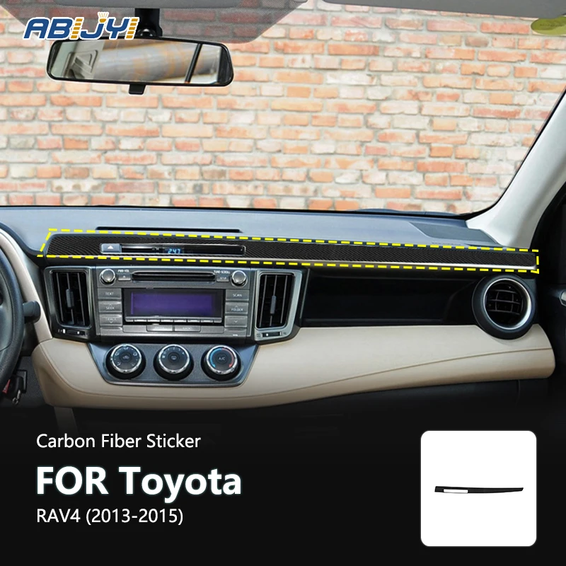 Per Toyota RAV4 2013 2014 2015 Nuovo Adesivo Decorativo in Fibra di Carbonio per Cruscotto Passeggero Accessori Auto