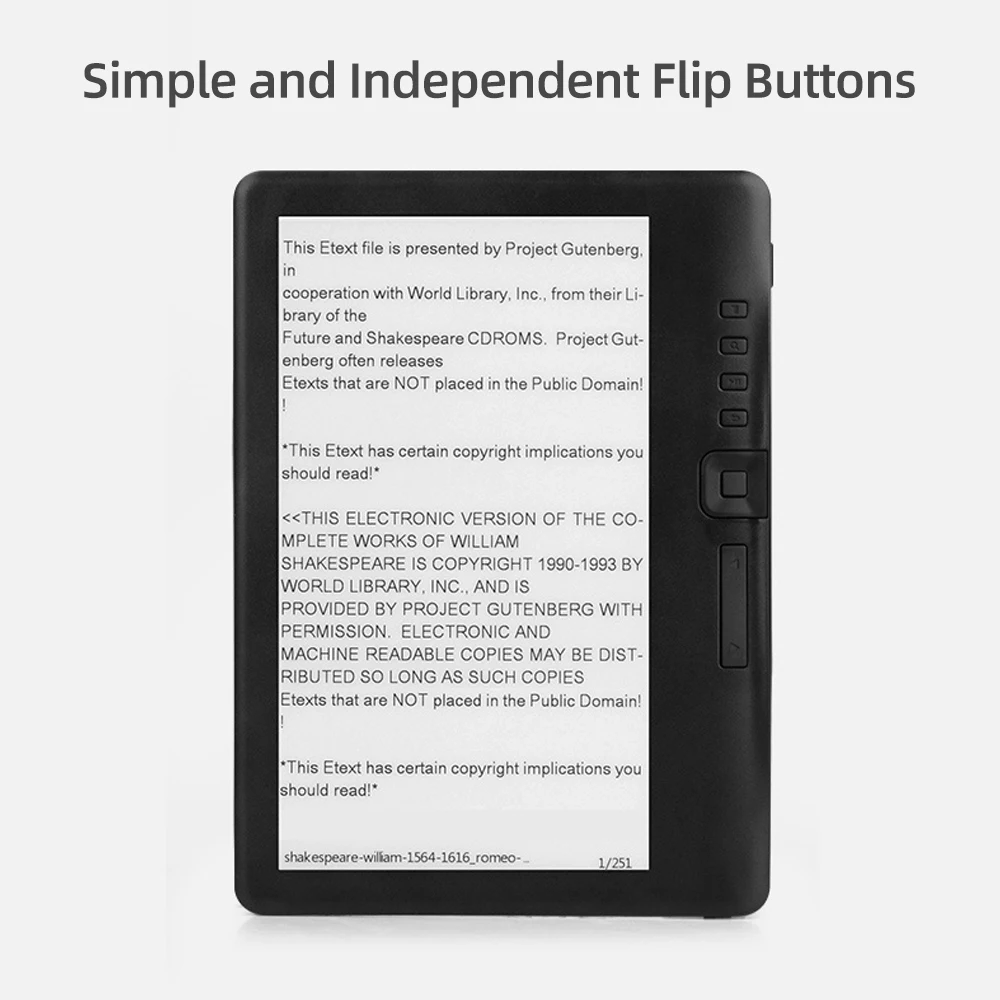 Portable E-book Reader 7 Inch Multifunctional 8/16GB Memory Compact Size Buitl-in Lithium Battery Long Endurance Time ebook reader