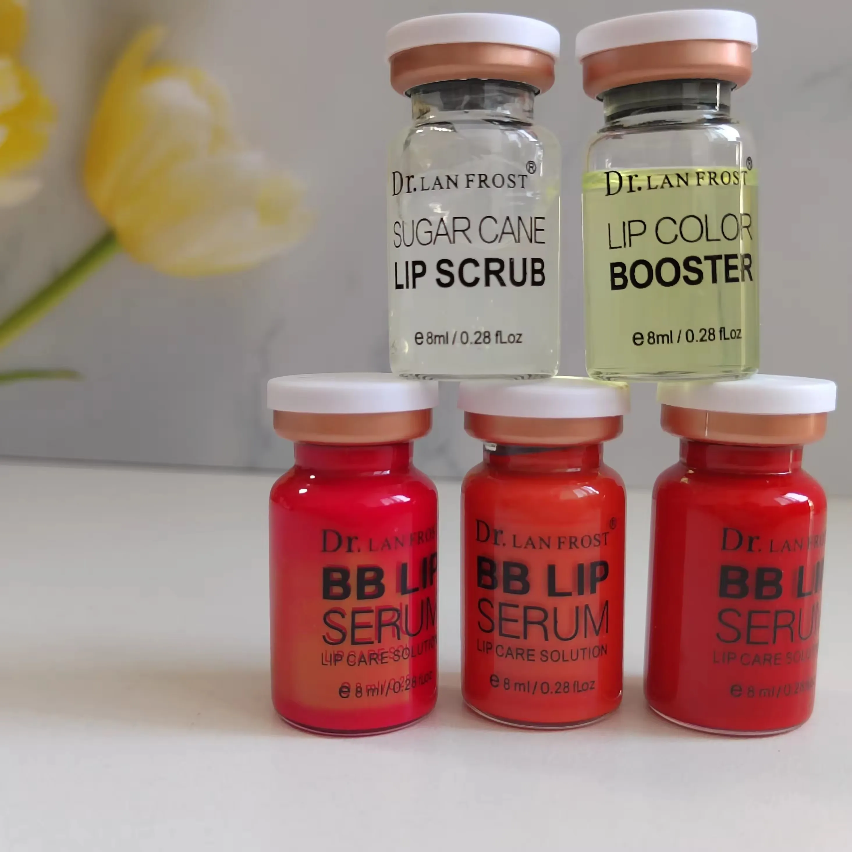 8ml BB Lip Makeup Mix kit Permanent Makeup Lip Gloss Pigment Ampoule Serum Starter Kit for Lip Coloring Moisturizing Treatment 4