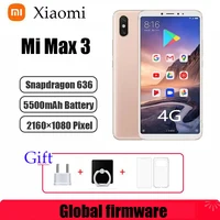 Global Firmware Xiaomi  Mi Max 3 Smartphone Facial Recognition 4G Snapdragon 636  Posterior Fingerprint Used Phone 1