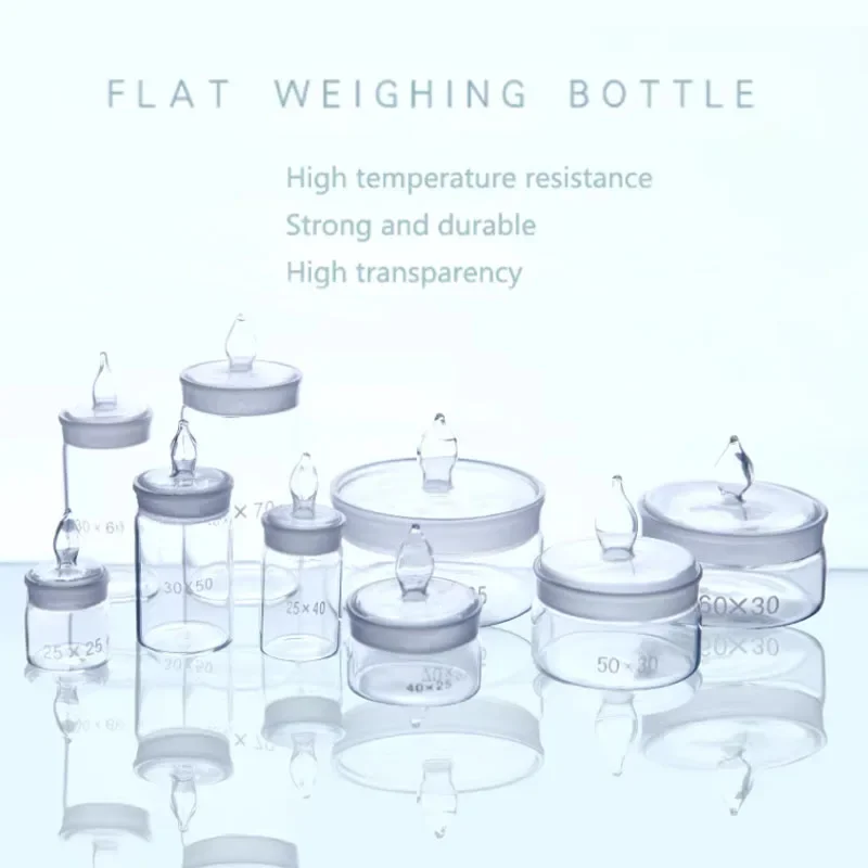 Lab Glassware 1pcs Flat Weighing Bottle Laboratory Glassware Watch Movement Spare Parts Box Watch Oil Washing Tank Movement Repair Pot