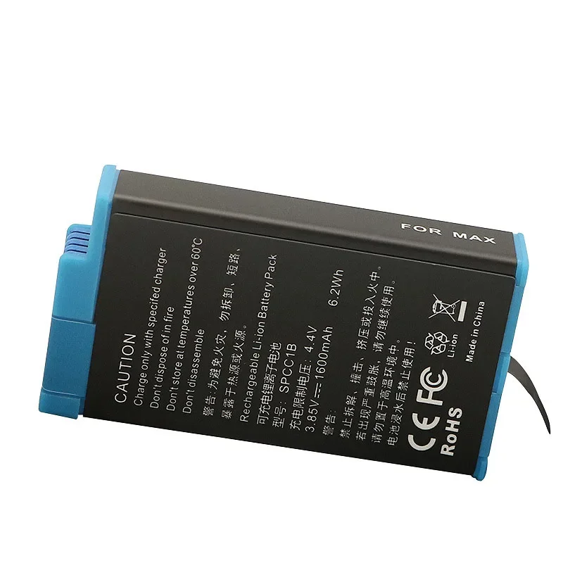Caméra Action Sport 4K 1600mAh Lot Batteries