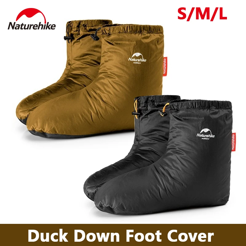 Naturehike Foot Covers Duck Down Ultralight Waterproof Slipper Winter Shoes Warm Thermal Sock Outdoor Camping Hiking Accessory