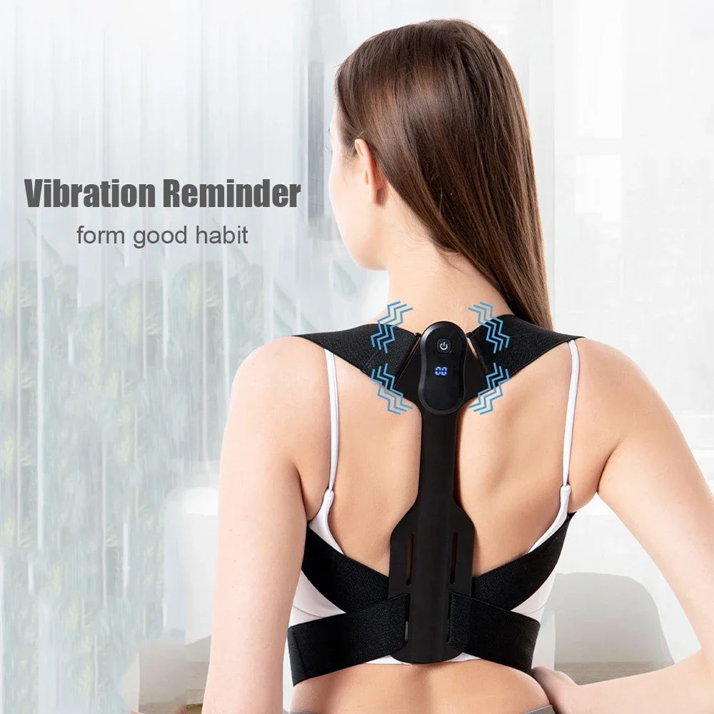 Smart Posture Corrector Adjustable Back Support Spine Belt Medical  Vibration Reminder Brace LCD Body Reshape Men Women Child USB - AliExpress