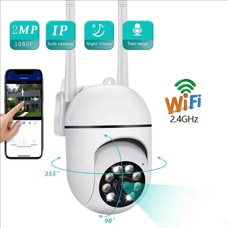 A7 1080P Telecamera di sicurezza Telecamera WIFI Telecamera esterna PTZ Velocità Telecamera IP wireless CCTV Zoom digitale 4X Telecamera di sorveglianza di rete audio