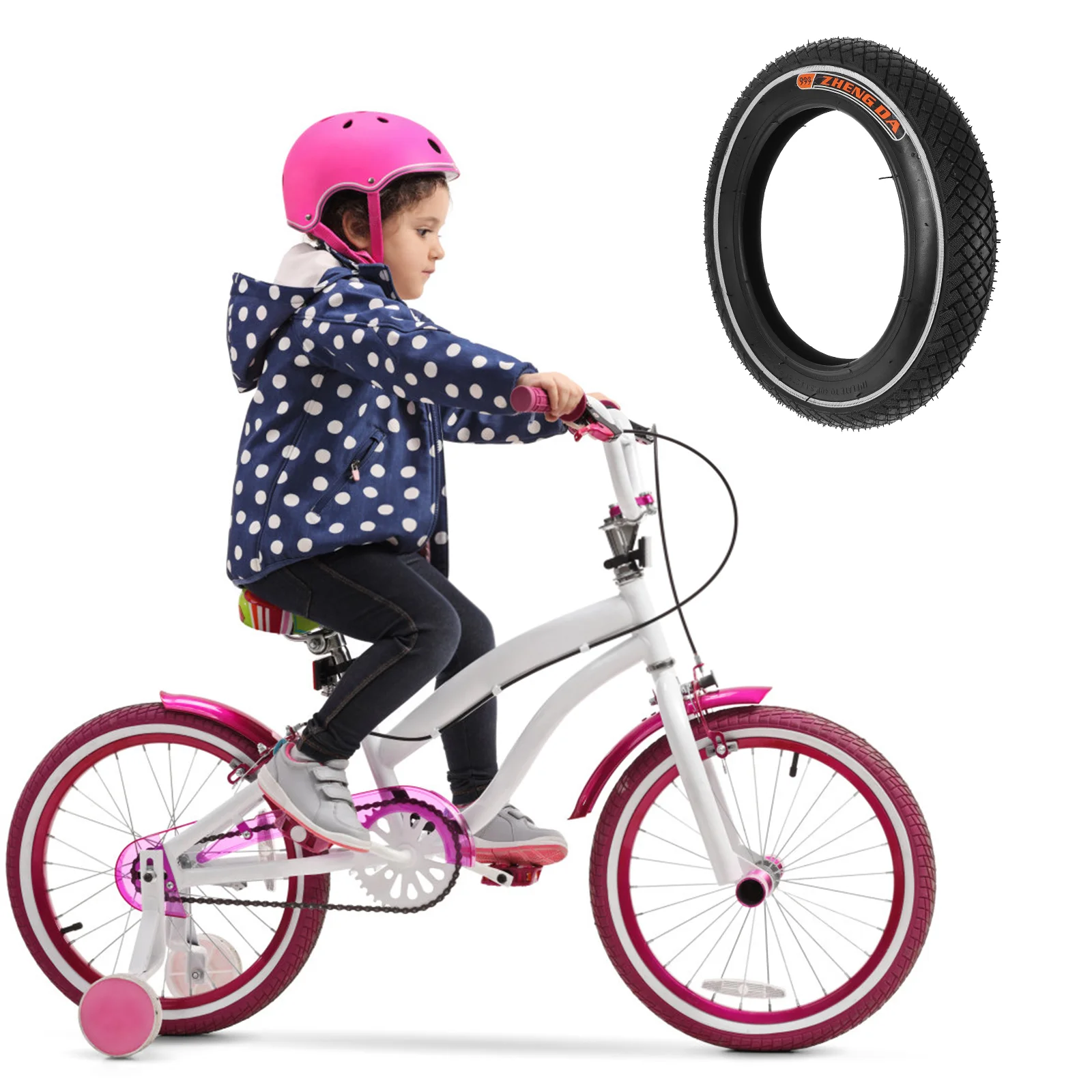 

Bicycle Tires 12x2.125 Kids Balance Bike Outer Tire Children Balance Bike Tire for Bike Racing Kids Cycling Part(Random Pattern)