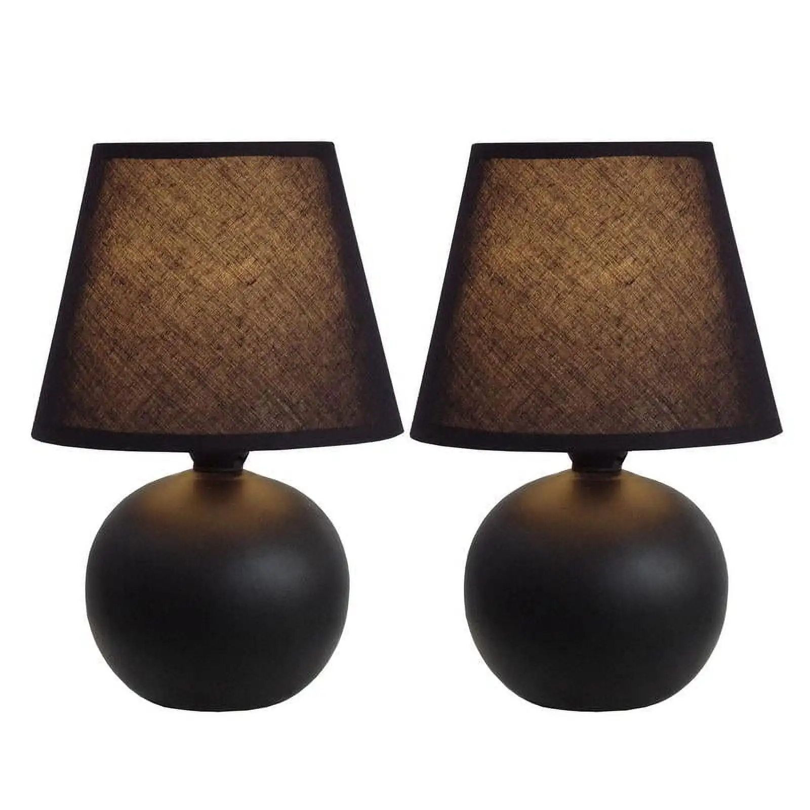 

Simple Designs Mini Ceramic Globe Table Lamp 2 Pack Set