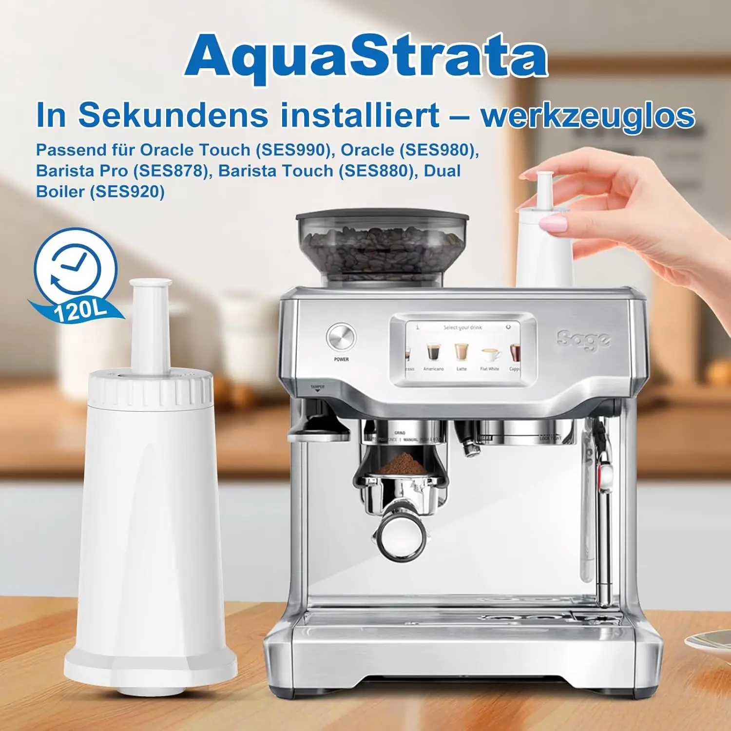 Premium Water Filter Cartridge for Fully Automatic Coffee Machines
