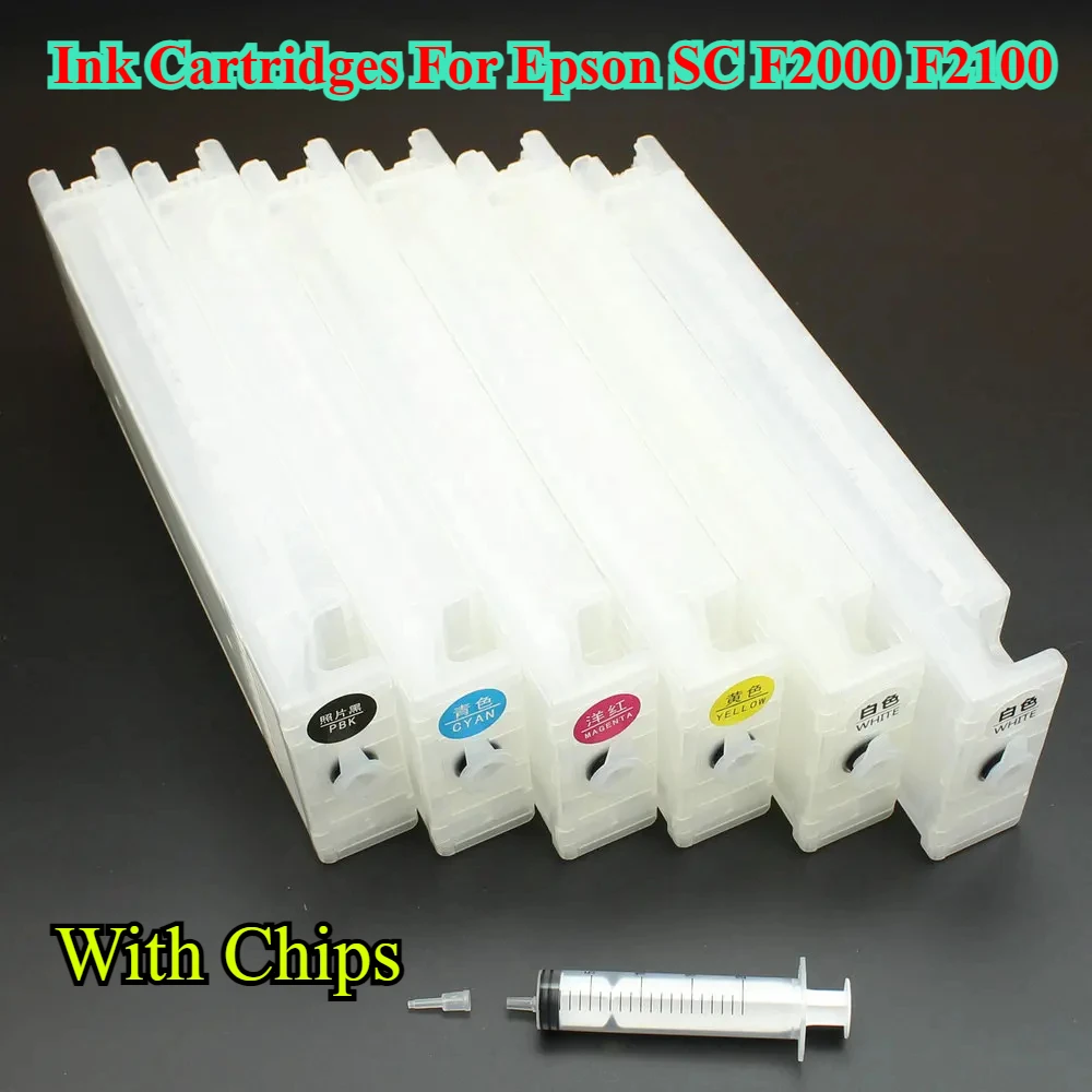 F2000 Cartridge For  SureColor SC F2100 Ink Cartridge Empty Rechargeable Refilla