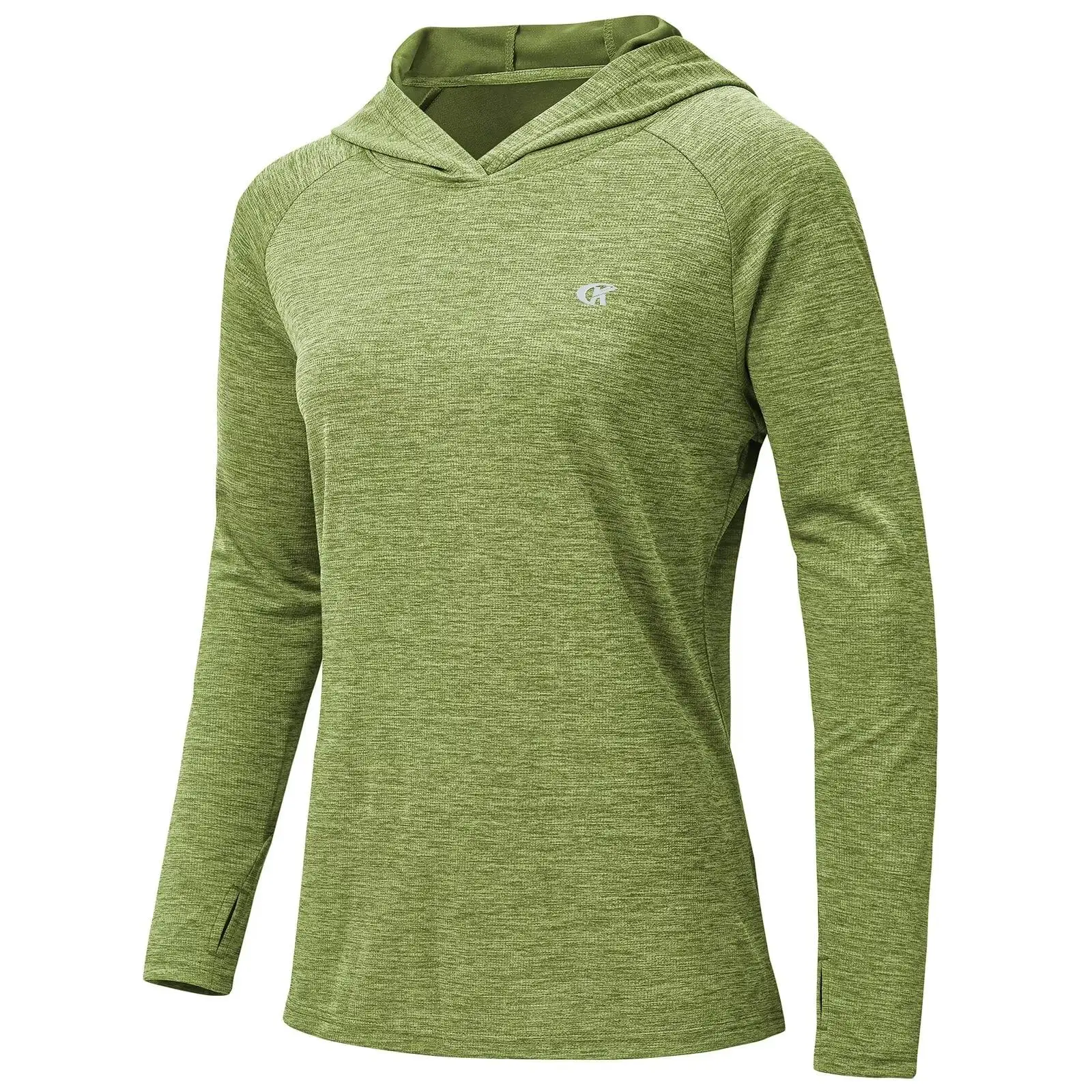 Women's UPF 50+ Long Sleeve Casual Hoodie Shirts, Rash Guard Solid Color Tops Lightweight Breathable Pullover Outdoor Sports 3