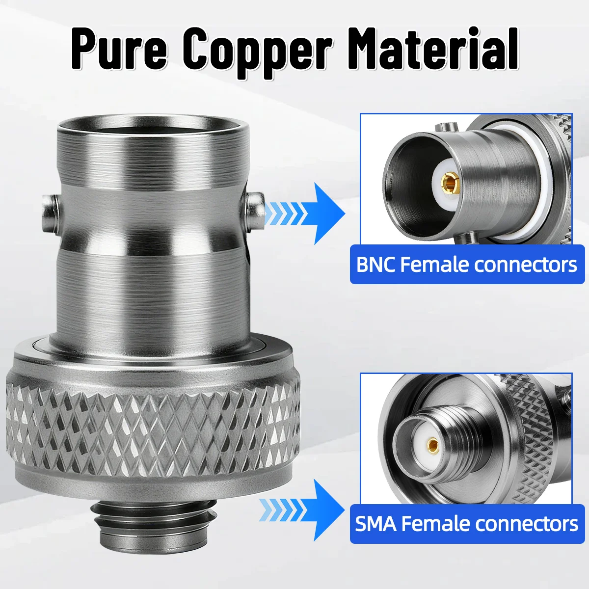 Anteenna TW-BNCJ-SMAJ(3 Packs) Adaptor Connector BNC Female To SMA Female Is Suit For HAM (144/430MHz) Handheld Antenna BNC Male - View #10