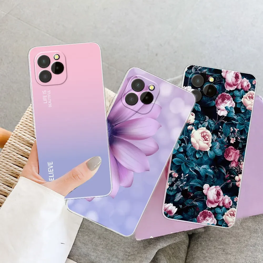 Oukitel C21 Pro Clear Marble Silicone Soft Case - Stylish Protective Cover