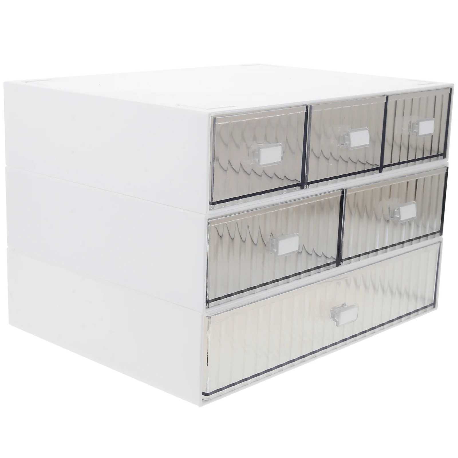 1 Set of Stackable Desk Organizer Drawer-type Storage Box Desktop Storage Drawer Stackable Drawer