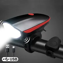 

Bicycle Light Night Riding Warning Light Mountain Bike Accessories USB Charging Headlight Horn Bicycle Headlight