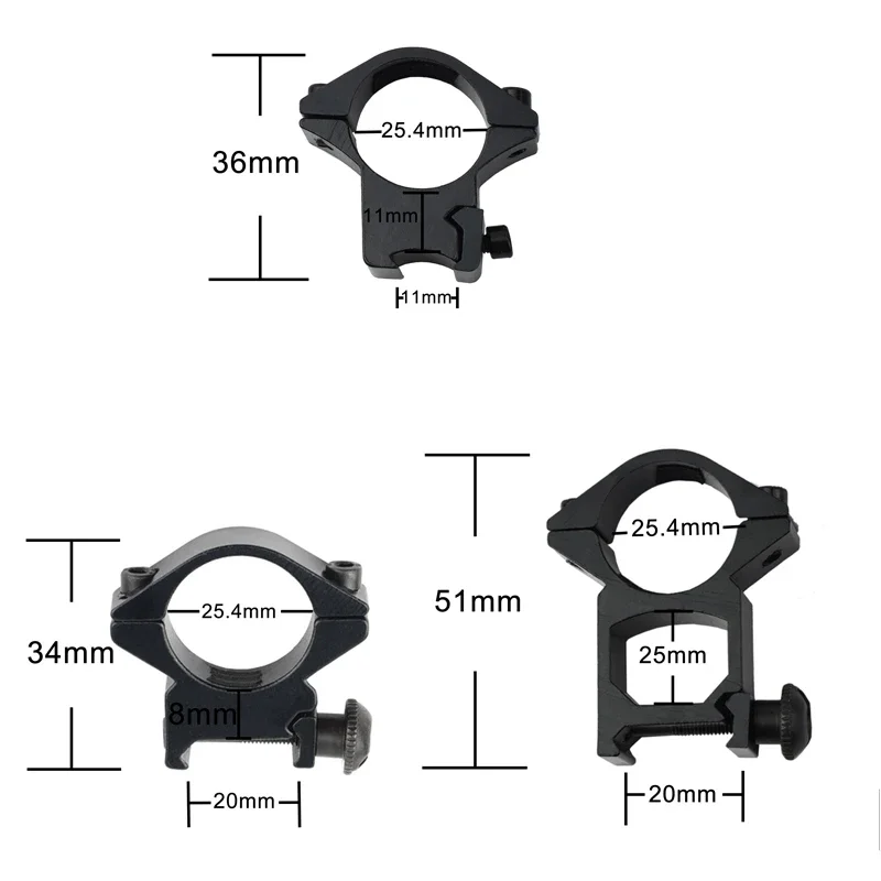 

Three types of clips